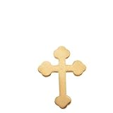11.00X08.00 Mm 14K Yellow Gold Cross Lapel Pin