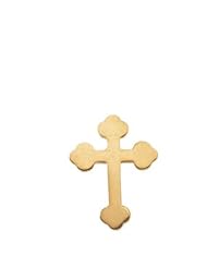 CleverEves 14K Yellow Gold 11.00X08.00 mm Cross Lapel Pin