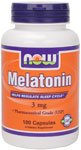 Melatonin by NOW Foods - Mental Fitness (3 mg - 180 Capsules)