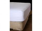 21 QbAjYhgL. SL160  Sateen Stripe 300 Thread Count 100% Cotton Fitted Sheet, Queen, White