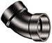 1-1/2 ABS 45 Degree Elbow Hub x Hub