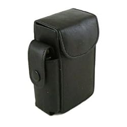 Genuine Black Leather Cigarette Case with Lighter holder- attaches to belt