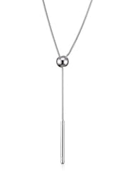 VINANI brand Germany 925 Sterling Silver Snake Chain Y Necklace Ball 21.6" YKK