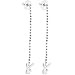 Officially Licensed Playboy Rabbit Head Rhinestone Drop Earrings