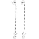 Officially Licensed Playboy Rabbit Head Rhinestone Drop Earrings