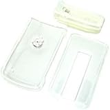 LG VX-8700 VX8700 Translucent Clear Snap-On Crystal Case Cover with Removable Belt Clip