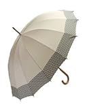 【UV加工・日傘・雨傘兼用】フーレ 16本骨傘 和柄 (60cm) 黒色