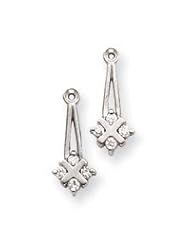 Ann Harrington Jewelry 14k White Gold .28 Ct Tw Diamond Earring Jackets
