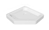 Maax corner shower 102950-013. 42 1/8'' x 42 1/8'' x 5'', Almond
