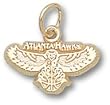 Atlanta Hawks Logo 3/8" Charm/Pendant -14K/10K, Stainless Steel or Gold Plated