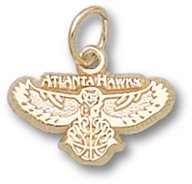 Atlanta Hawks Logo 3/8" 10K Charm/Pendant