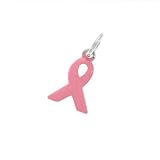 Sterling Silver Pink Ribbon Charm Pendant Breast Cancer Awareness