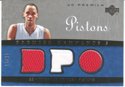 2007 Upper Deck Authentic Tayshaun Prince Triple Game-Worn Jersey Card