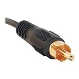 C2G / Cables to Go Value Series 25483 Mono RCA Type Audio Cable, Black (25 Feet/7.62 Meters)