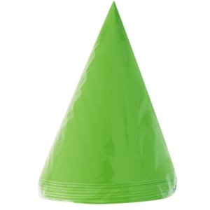Lime Cone Hats (8) Party Supplies