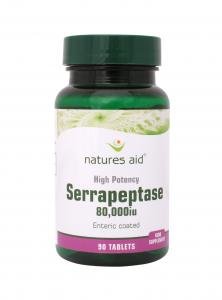 Natures Aid Serrapeptase 80;000iu (Enteric Coating) 90 Tablets