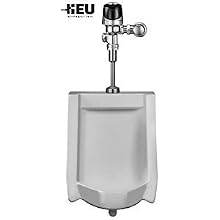 Sloan Valve WEUS-1002.1401-0.25 HEU Wall-Hung Urinal with Optima Plus Sensor Flush Valve, White