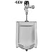 Sloan Valve WEUS-1002.1401-0.25 HEU Wall-Hung Urinal with Optima Plus Sensor Flush Valve, White