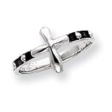 Sterling Silver Antiqued Cross Ring - Size 7