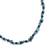 17 to 21 inch Beaded Lapis and Turquoise Necklace