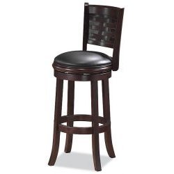 Sumatra swivel Counter Stool (Cappuccino) (37.5H x 18W x 22D) by Stacks and Stacks