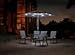 9ft Solar Power Aluminum Market Umbrella - Natural fabric