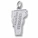 Burlington, Vermont Charm in White Gold