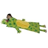 ALEX Kids Fun Green Fleece Scared Sam Monster Sleeping Bag with Attached Pillow