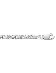 Sterling Silver Diamond Cut Rope Chain 22 Inch 2.8mm