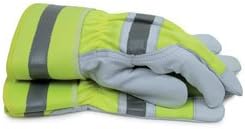 Hi-Visibility Goat Leather Work Gloves Large-2Pack