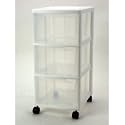 3 Drawer Mini Chest (White) (26.18"H x 12.125"W x 14.375"D)