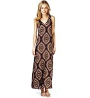 Limited Collection Feather Print Maxi Dress