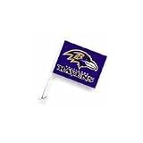 Licensed Football Products Baltimore Ravens - 2-Sided Car Flags (pack Of 6) Pack of 6 pcs