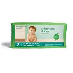 Seventh Generation Chlorine Free Diapers - Stage 2 (12-18 Lbs) - 40 Diapers