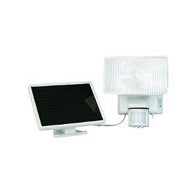 MAXSA Innovations 40225 Solar-Powered Motion-Activated 80 LED Security Floodlight, Off-White