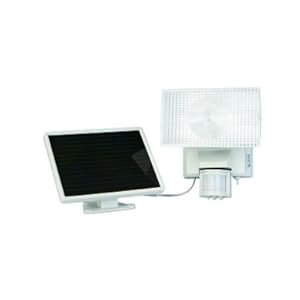 MAXSA Innovations 40225 Solar-Powered Motion-Activated 80 LED Security Floodlight, Off-White