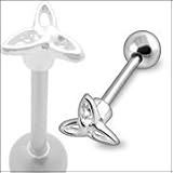 Celtic Designed Plain Tongue Ring Body Jewelry