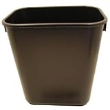 13 5/8 Quart Brown Wastebasket (10-0587) Category: Outdoor Trash Cans and Containers