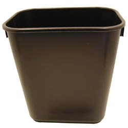 13 5/8 Quart Brown Wastebasket (10-0587) Category: Outdoor Trash Cans and Containers
