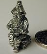 Miniature Gnome Sitting in Pewter by Warwick Miniatures