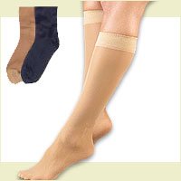 Activa Knee High Light Compression Ultra Sheer 9-12 mm Hg. Black. Medium