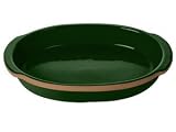 Frankoma Color Works Forest Green Oval Baking Dish 12.5-in.