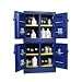 Eagle CRA-P44 Safety Cabinet for Corrosive Liquids, 4 Door Manual Close, 44 Gallon, 65" Height x 35" Width x 22" Depth, Polyethylene, Blue