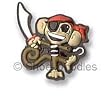 Shoe Doodles Pirate Monkey Charm