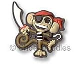 Shoe Doodles Pirate Monkey Charm