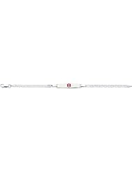 Sterling Silver Anchor Medical ID Bracelet 6" XSM58-6