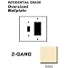 Leviton 86605 2-Gang 1-Toggle Decora/GFCI Device Combination Wallplate, Oversized, Thermoset, Device Mount, Ivory