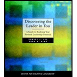 Discovering Leader in You - A Guide to Realizing Your Personal Leadership Potential (01) by Lee, Robert J - King, Sara N [Hardcover (2000)]