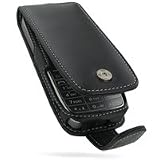 PDair Leather Case for Nokia E52 - Flip Type (Black)