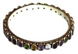 Sterling Silver Bangle Bracelet Zircon Stone Jewelry 2.3 inches (ban136b)